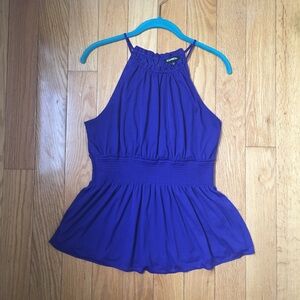 Express Royal Blue Halter Top